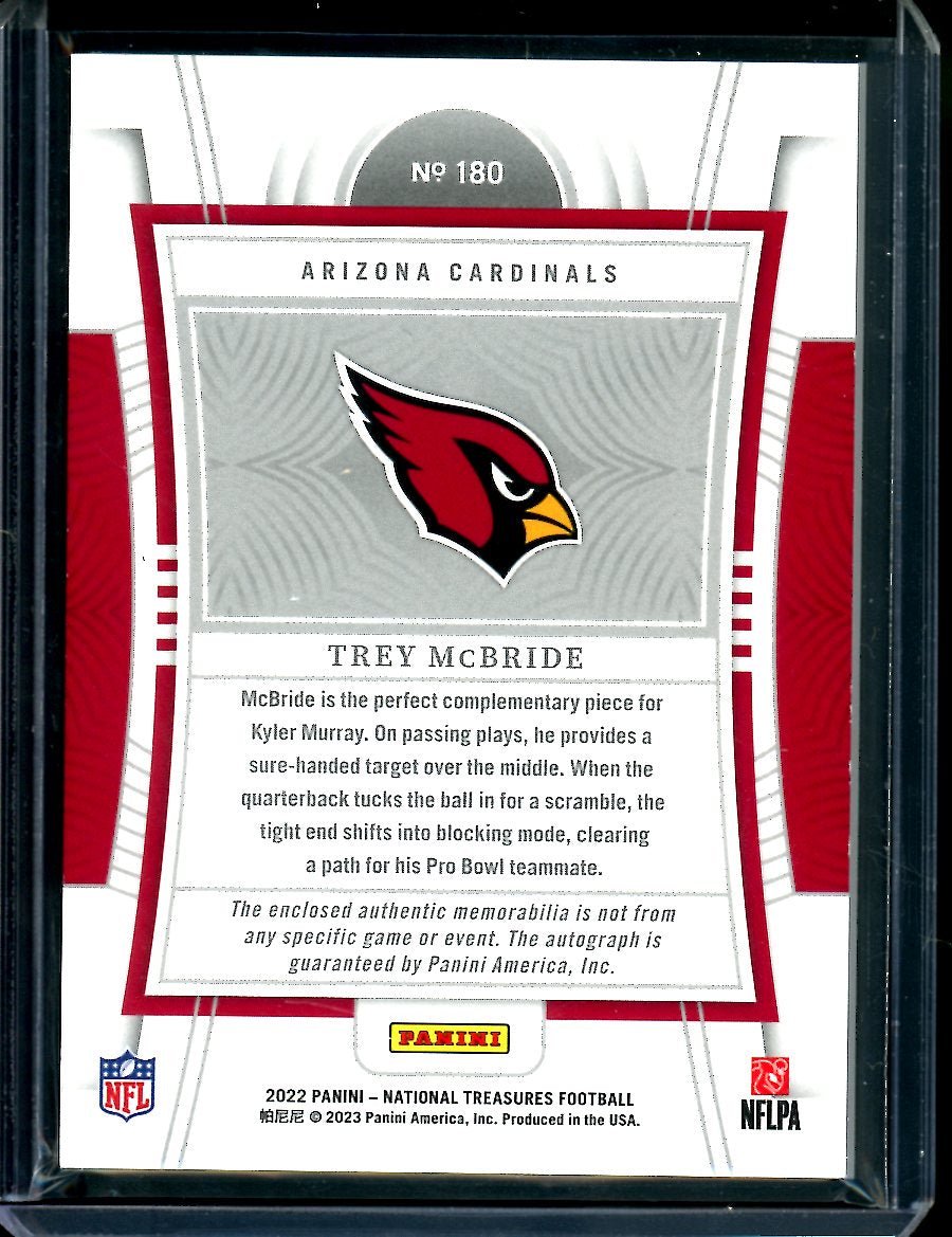 2022 Panini National Treasures Trey McBride Rookie True RPA /99 Cardinals - Trading Card Market