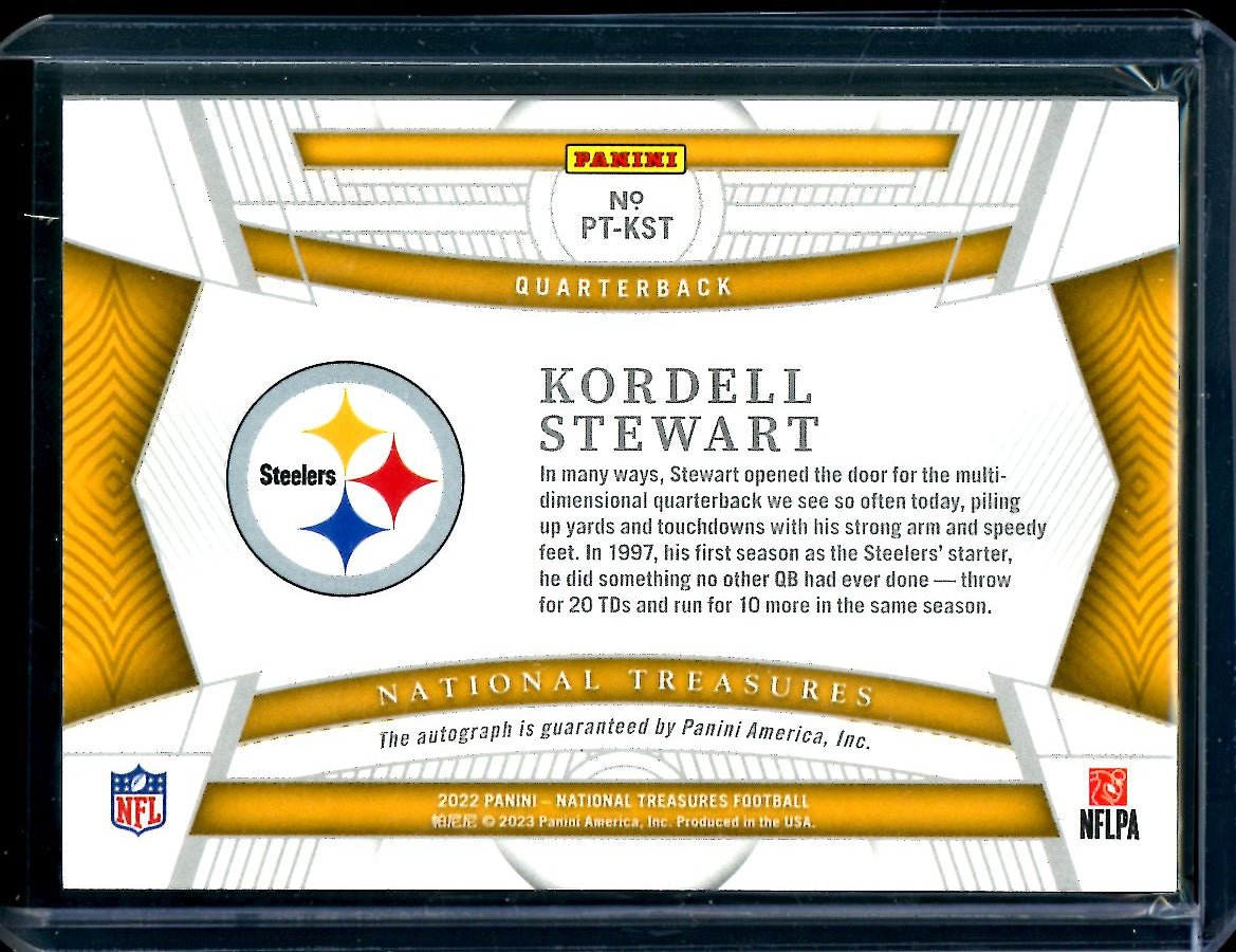 2022 Panini National Treasures Kordell Stewart Personalized Treasures Auto /49 Steelers - Trading Card Market