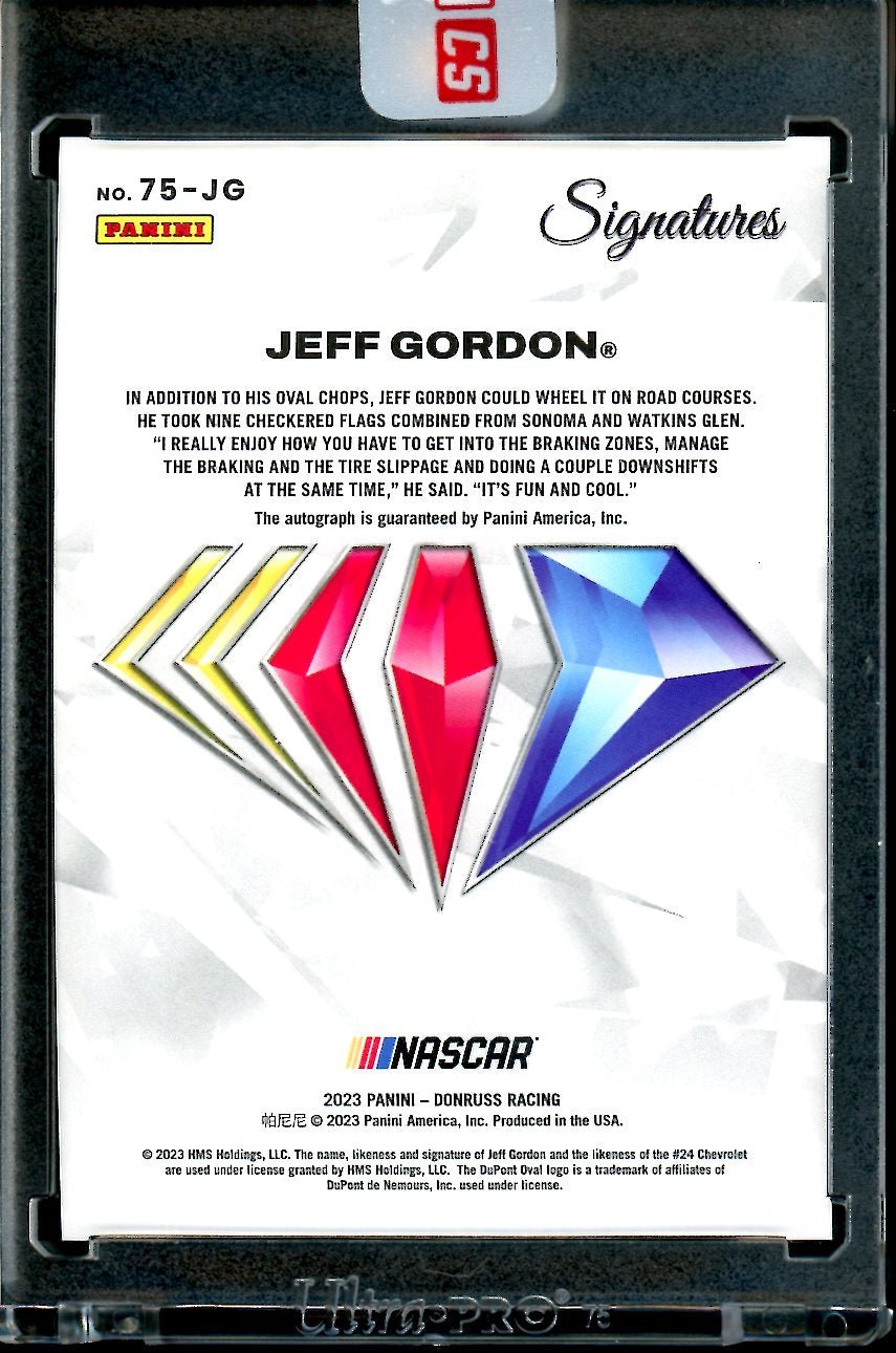 2023 Panini Donruss Jeff Gordon 75th Anniversary Signatures Auto /75 NASCAR - Trading Card Market