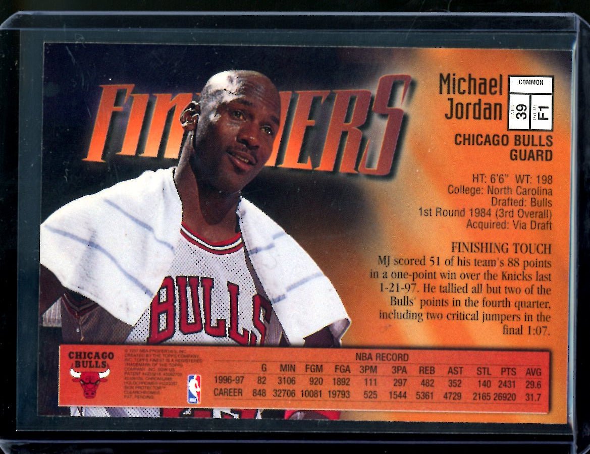 1997 - 98 Topps Finest Michael Jordan Finishers Bulls - Trading Card Market