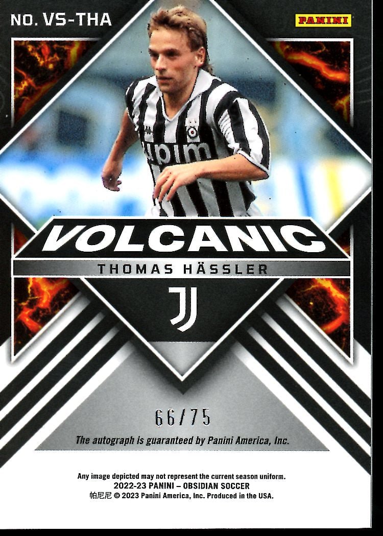 2022 - 23 Panini Obsidian Thomas Hassler Volcanic Auto /75 Juventus - Trading Card Market