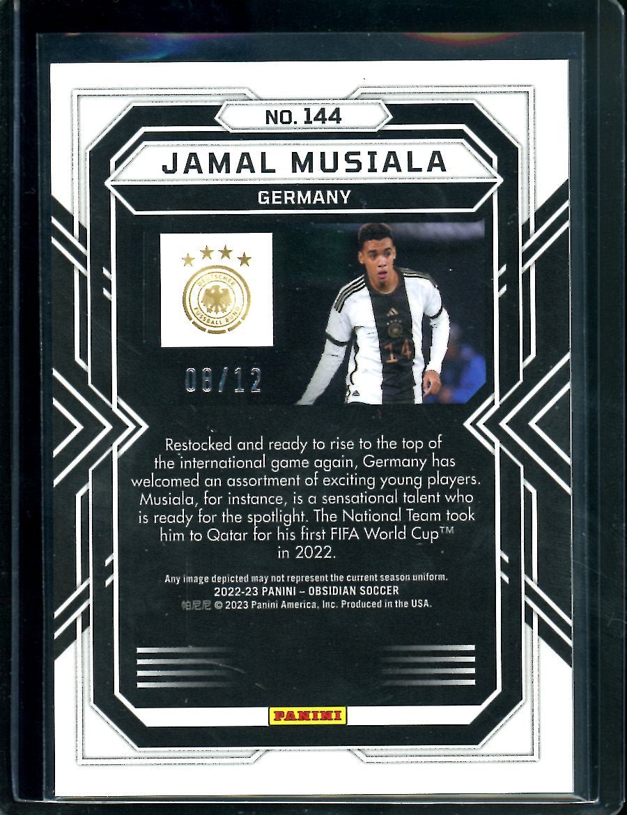 2022 - 23 Panini Obsidian Jamal Musiala Blue Flood /12 Germany - Trading Card Market