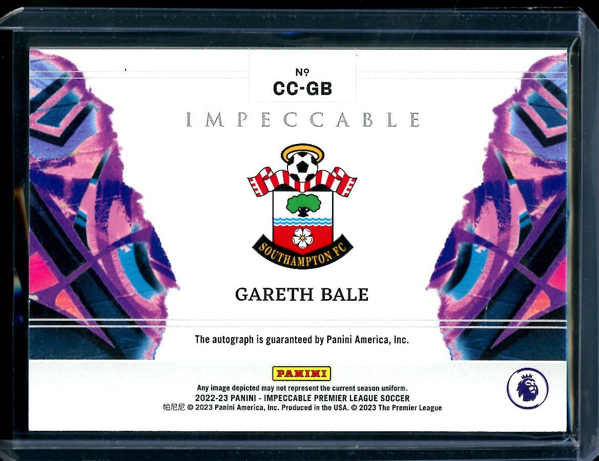 2022 - 23 Panini Impeccable Gareth Bale Canvas Creators Auto /59 Southampton - Trading Card Market