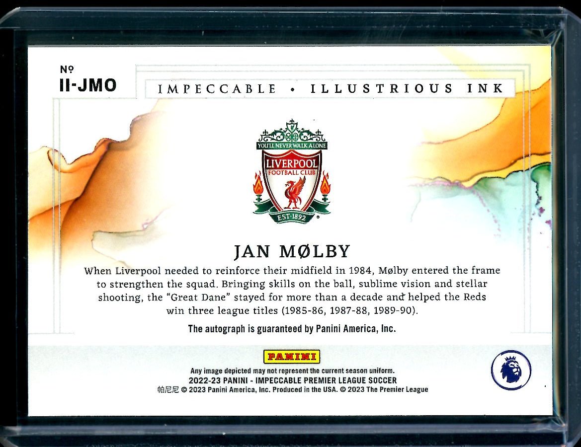 2022 - 23 Panini Impeccable Jan Molby Illustrious Ink Auto /5 Liverpool - Trading Card Market