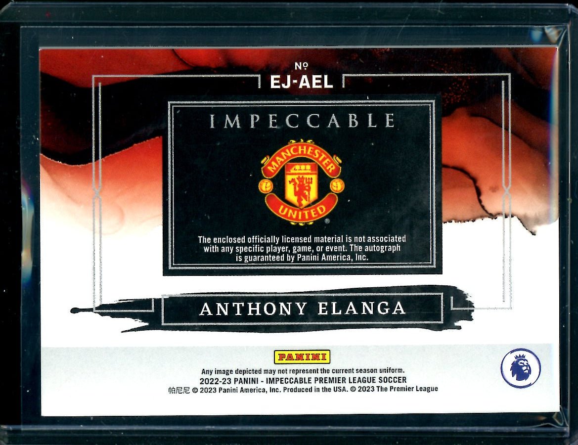 2022 - 23 Panini Impeccable Anthony Elanga Elegance Patch Auto /5 Manchester United - Trading Card Market
