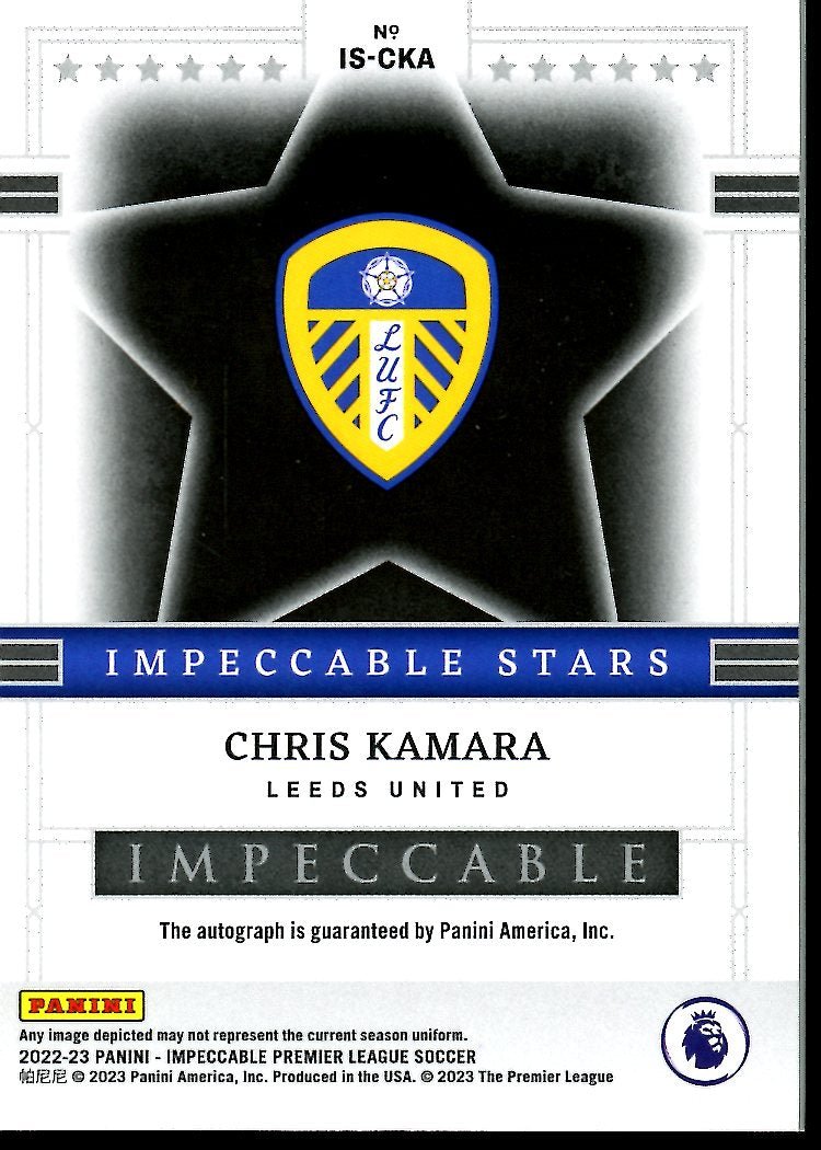 2022 - 23 Panini Impeccable Chris Kamara Impeccable Stars Auto /99 Leeds - Trading Card Market