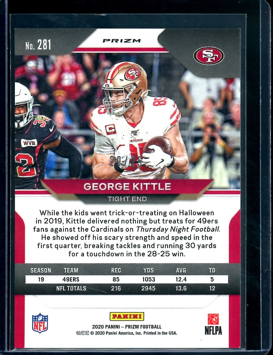 2020 Panini Prizm George Kittle Camo /25 49ers - Trading Card Market