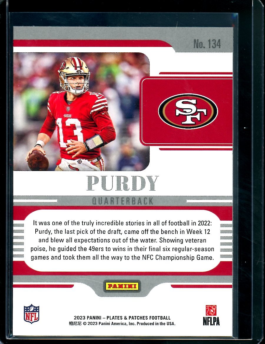 2023 Panini Plates & Patches Brock Purdy /35 49ers - Trading Card Market