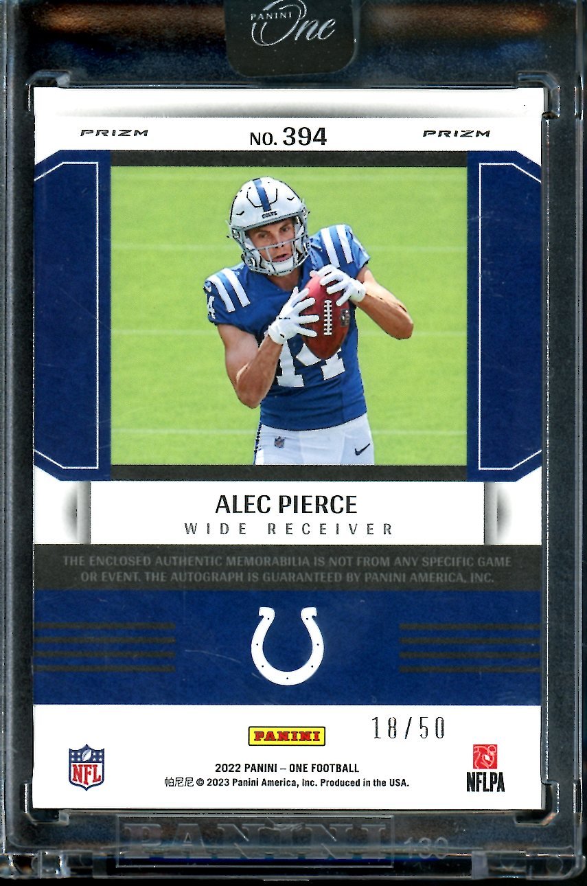 2022 Panini One Alec Pierce Rookie Fractal RPA /50 Colts - Trading Card Market