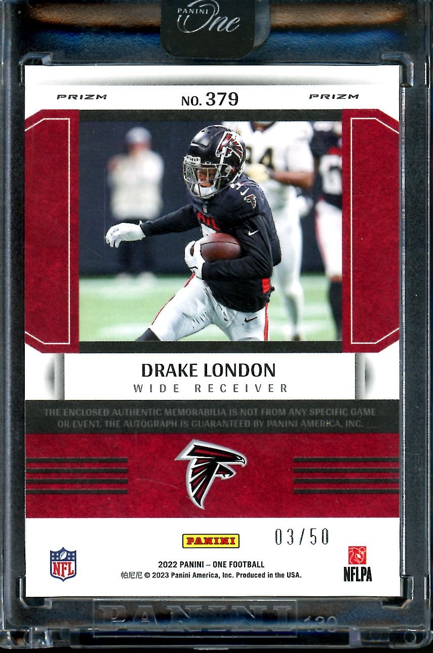 2022 Panini One Drake London Rookie Fractal RPA /50 Falcons - Trading Card Market