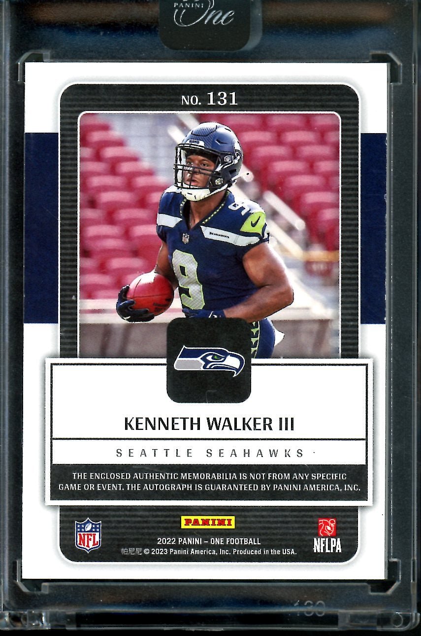 2022 Panini One Kenneth Walker III Rookie Patch Auto /25 Seahawks - Trading Card Market