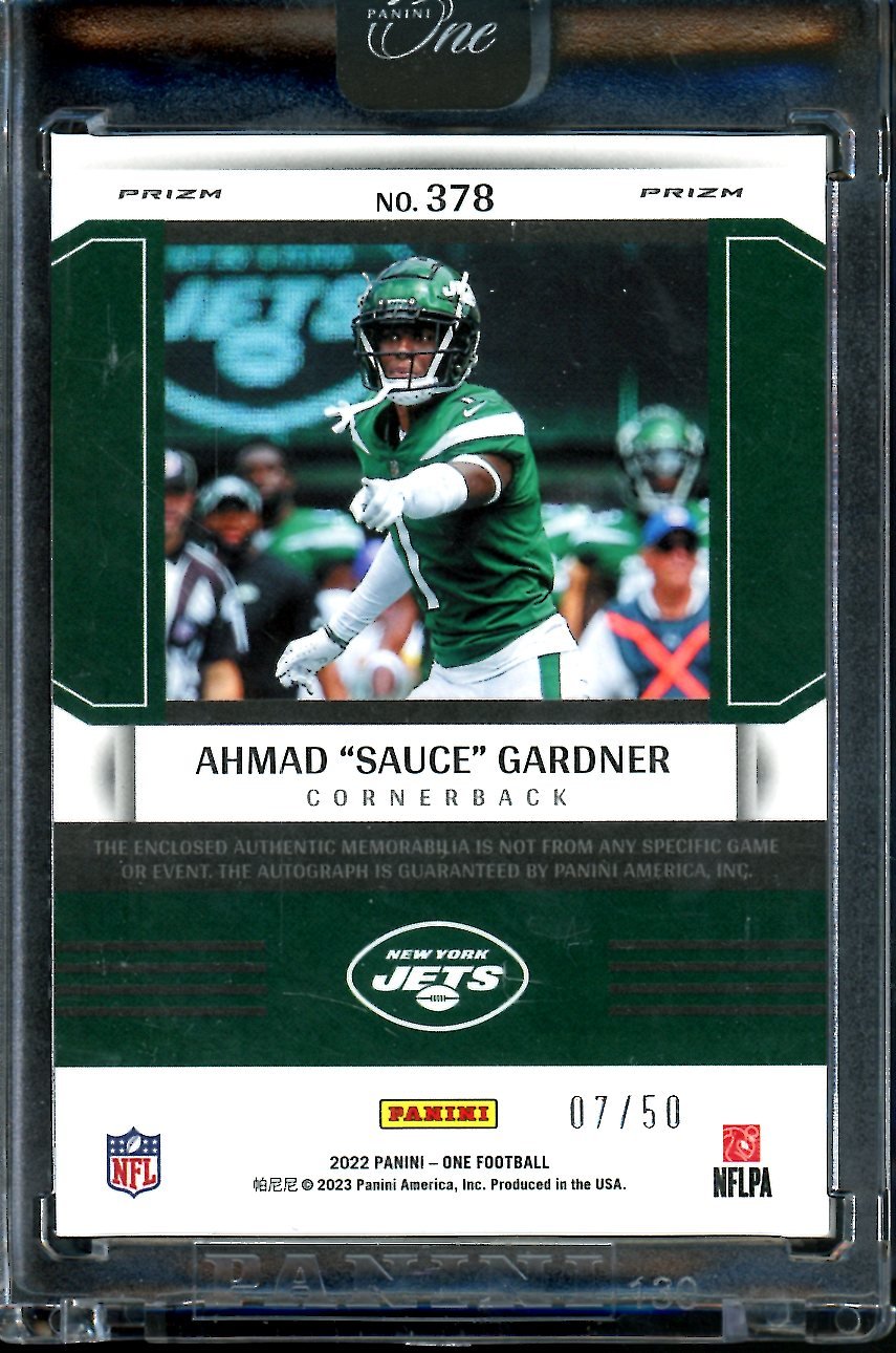 2022 Panini One Sauce Gardner Rookie Fractal RPA /50 Jets - Trading Card Market