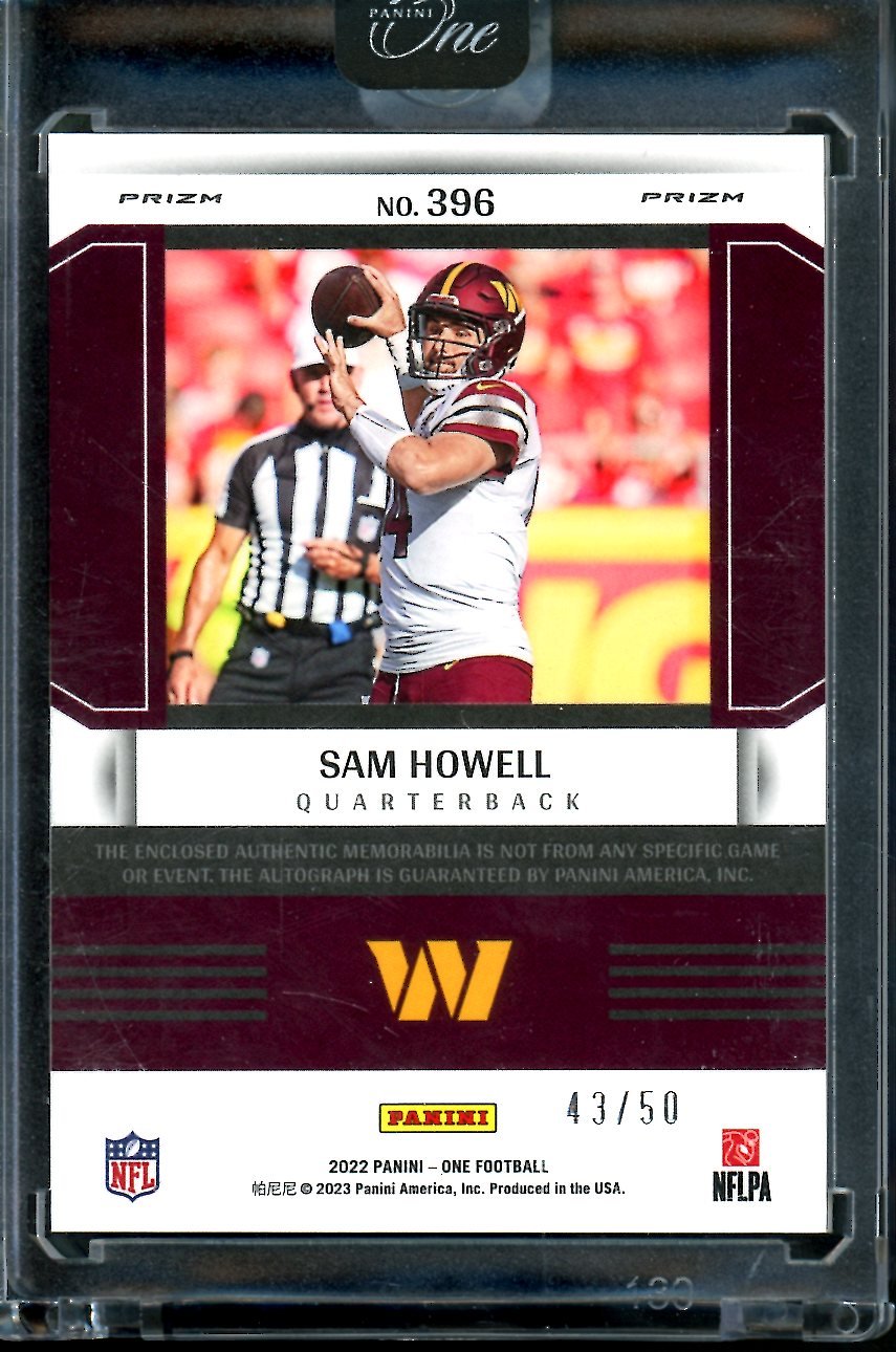 2022 Panini One Sam Howell Rookie Fractal RPA /50 Commanders - Trading Card Market