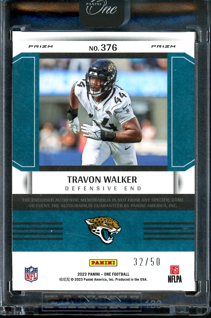 2022 Panini One Travon Walker Rookie Fractal RPA /50 Jaguars - Trading Card Market