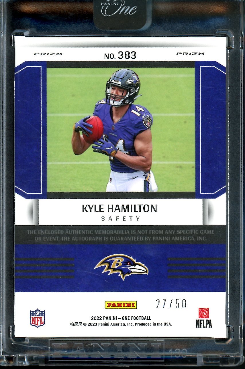 2022 Panini One Kyle Hamilton Rookie Fractal RPA /50 Ravens - Trading Card Market