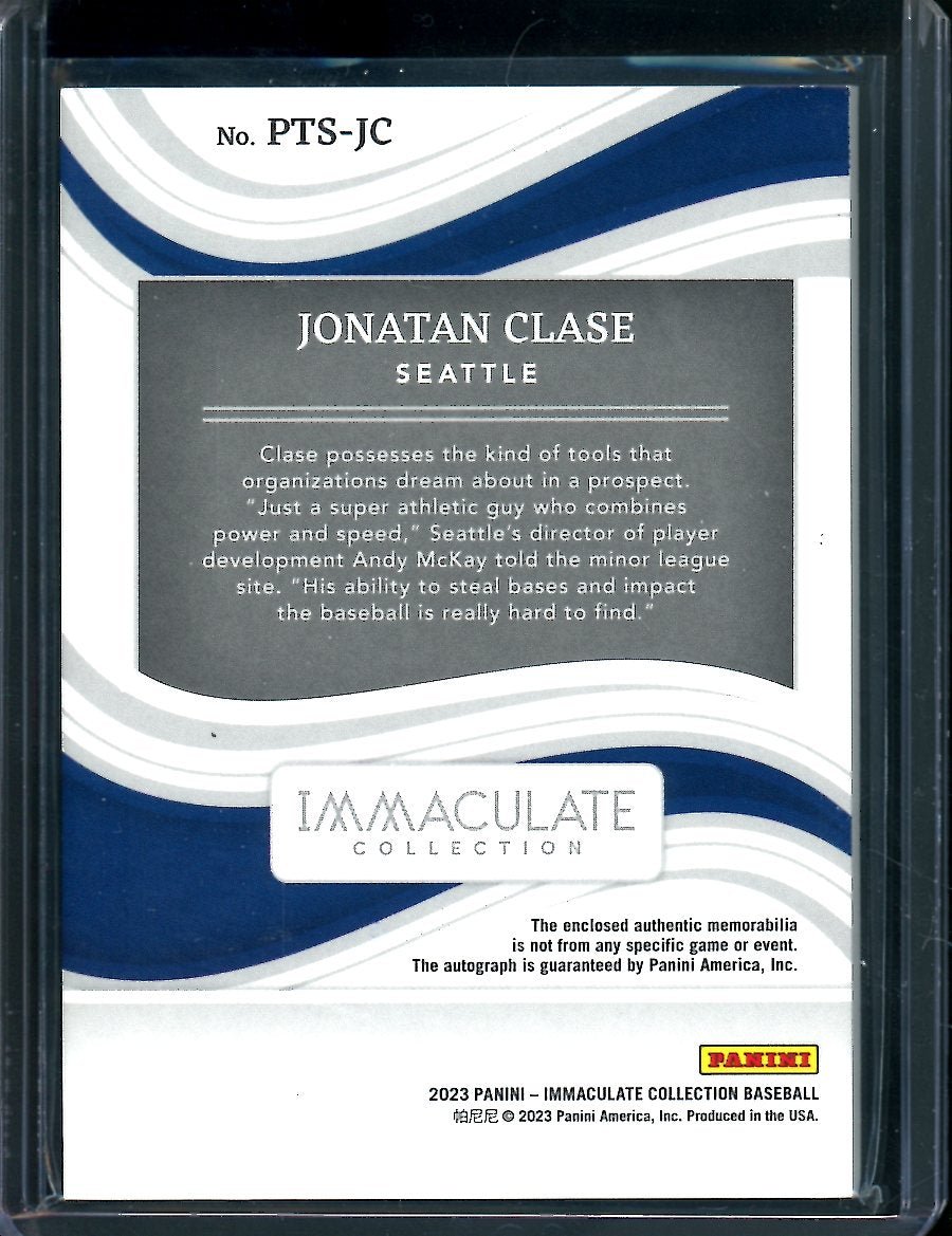 2023 Panini Immaculate Jonatan Clase Patch Auto Red /49 Mariners - Trading Card Market
