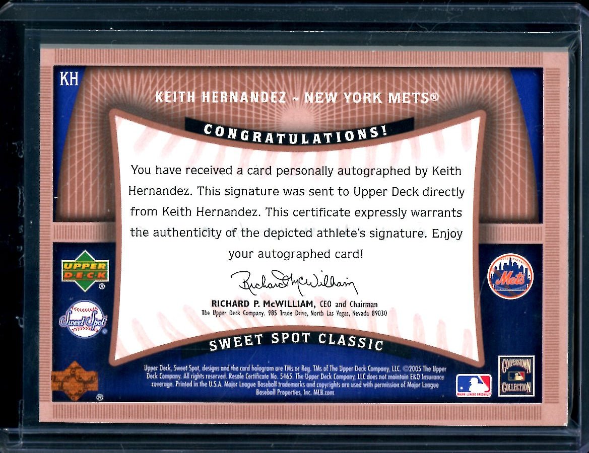 2005 Topps Sweet Spot Classic Kieth Hernandez Sweet Spot Signatures Mets - Trading Card Market