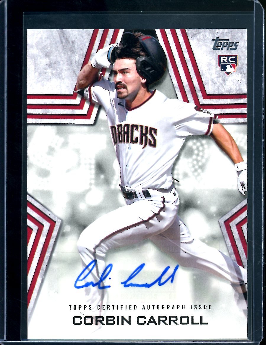 スポーツ選手 CORBIN CARROLL rookie autograph 2023 Topps Corbin Carroll RC Baseball Stars Autograph Card