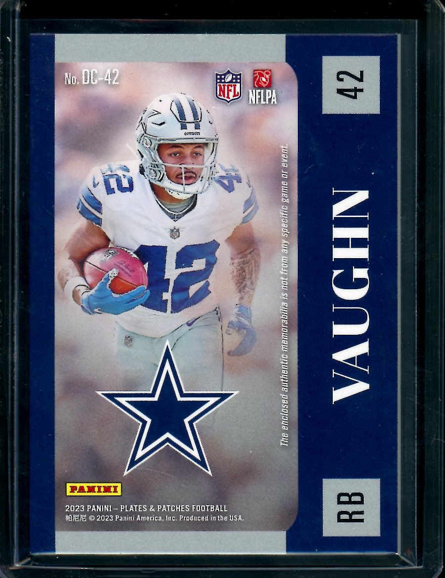 2023 Panini Plates & Patches Deuce Vaughn Rookie Double Patch /75 Cowboys - Trading Card Market