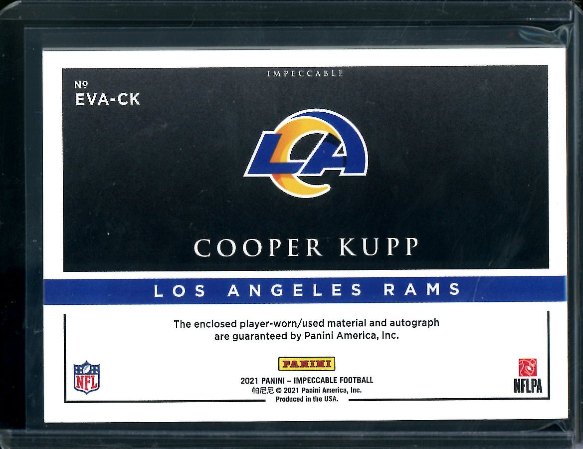 2021 Panini Impeccable Cooper Kupp Patch Auto /35 Rams - Trading Card Market