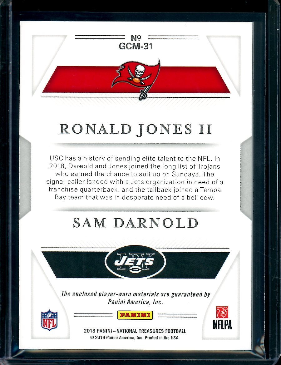 2018 Panini National Treasures Sam Darnold/Ronald Jones II Dual Rookie Patch 1/1 - Trading Card Market