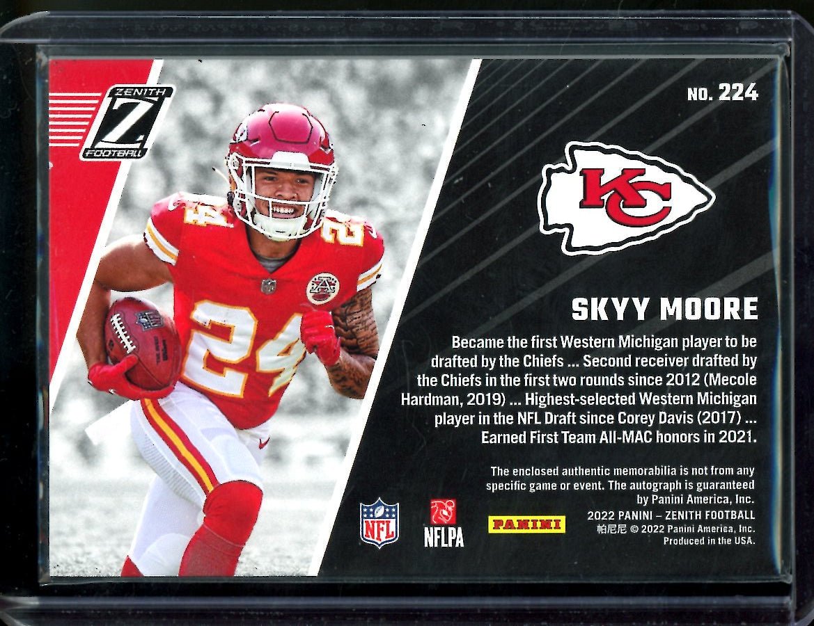 2022 Panini Zenith Skyy Moore Rookie RPA /50 Chiefs - Trading Card Market