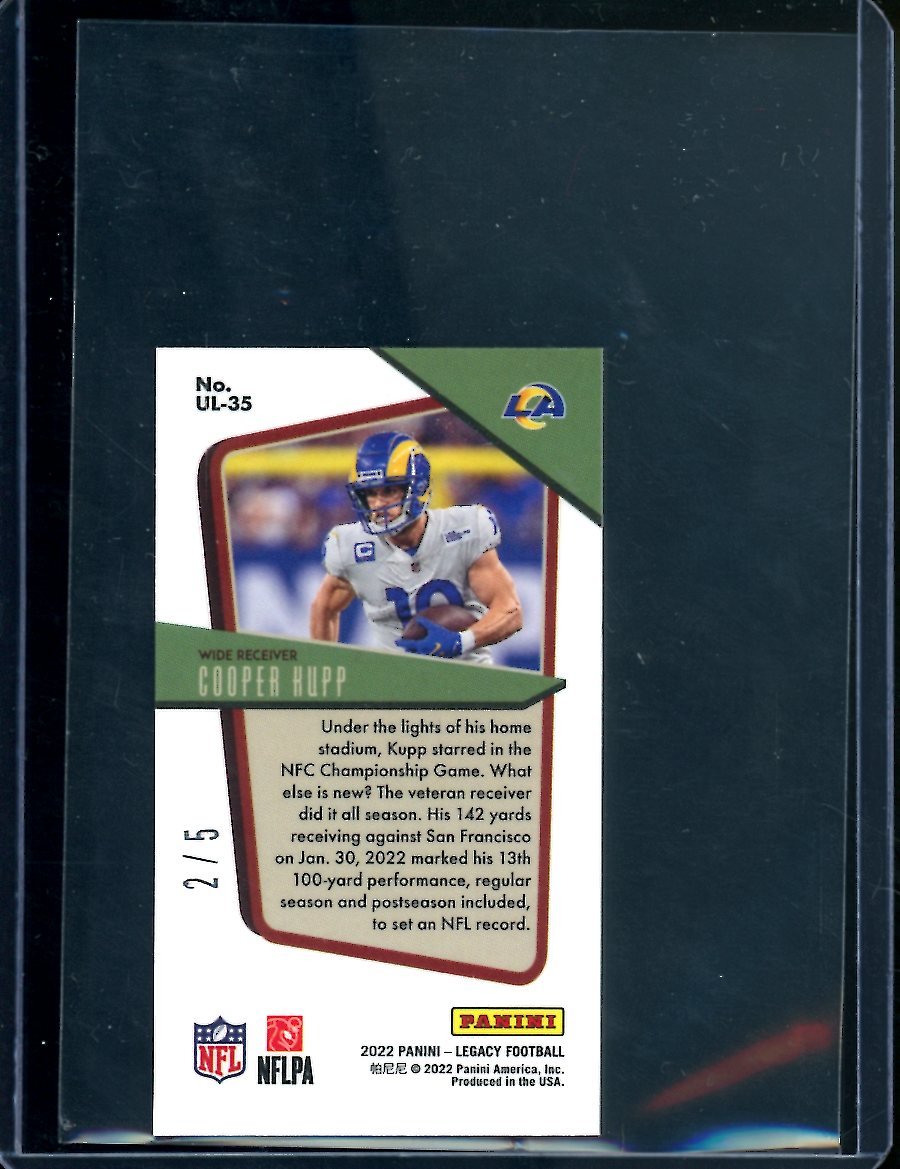 2022 Panini Legacy Cooper Kupp Pink Ice Mini /5 Rams - Trading Card Market