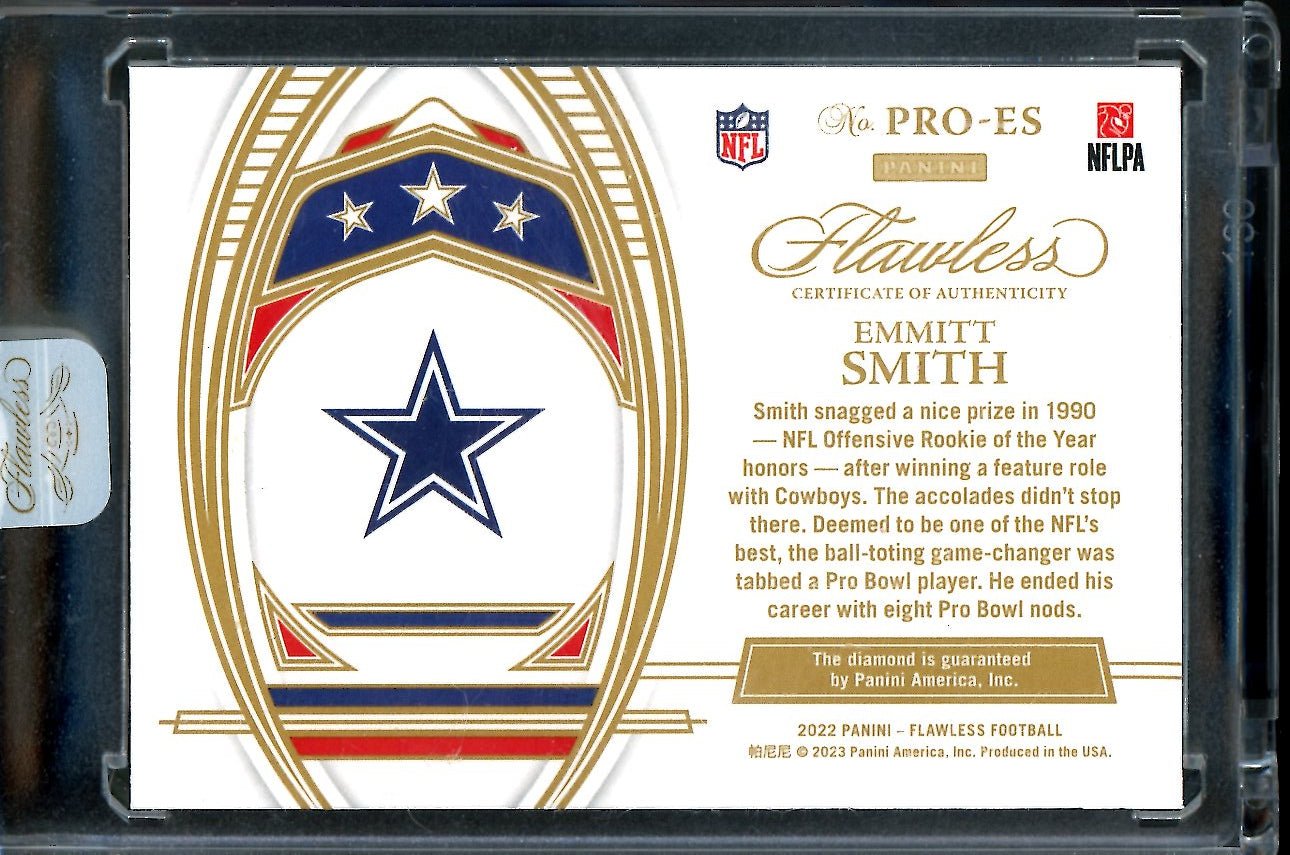 2022 Panini Flawless Emmitt Smith Pro Bowl Red /10 Cowboys - Trading Card Market