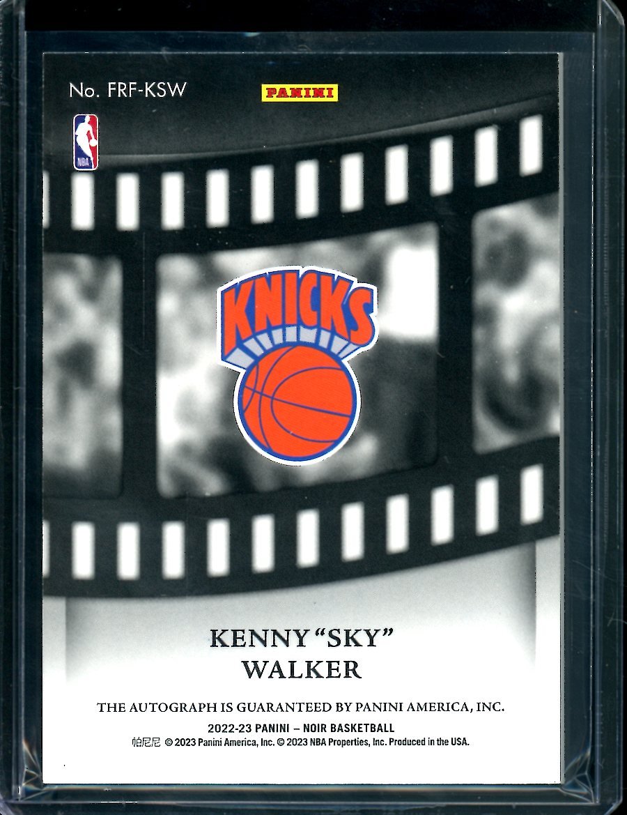 2022 - 23 Panini Noir Kenny "Sky" Walker Freeze Frame Signatures /25 Knicks - Trading Card Market