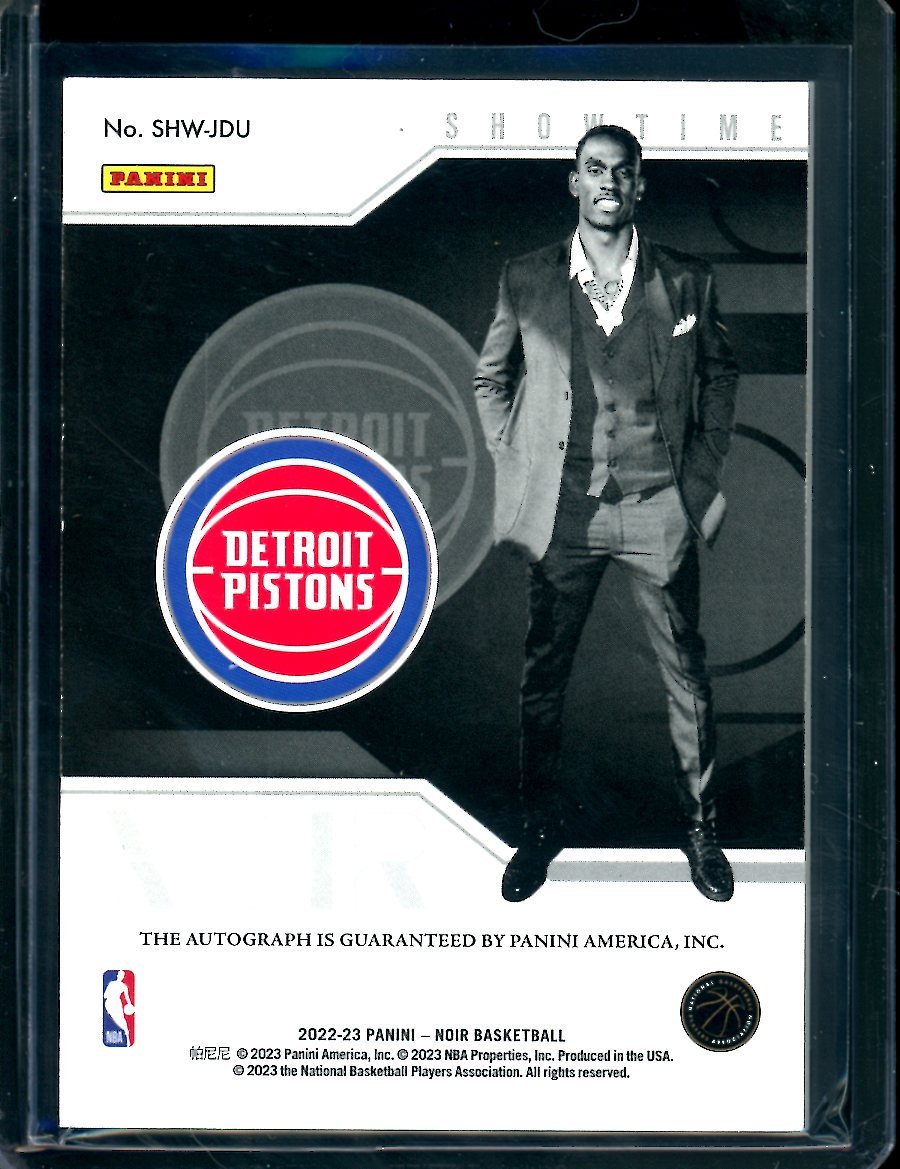 2022 - 23 Panini Noir Jalen Duren Rookie Showtime Auto /25 Pistons - Trading Card Market