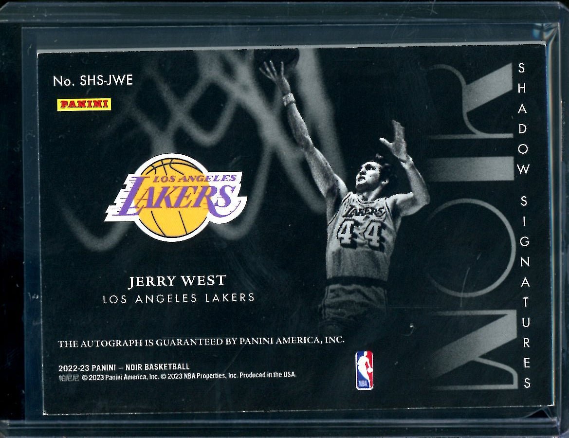 2022 - 23 Panini Noir Jerry West Shadow Signatures Auto /10 Lakers - Trading Card Market