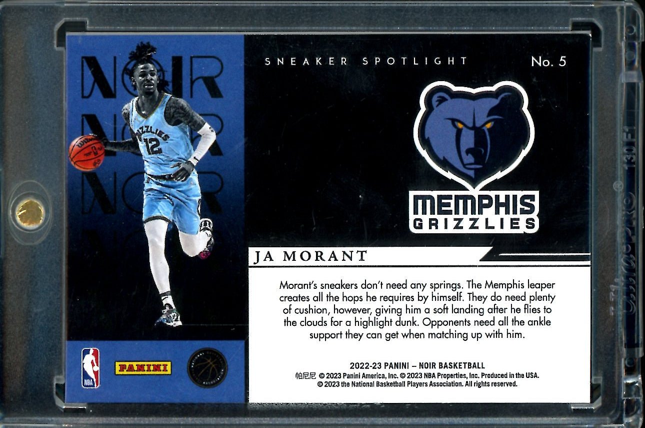 2022 - 23 Panini Noir Ja Morant Sneaker Spotlight /99 Grizzlies - Trading Card Market