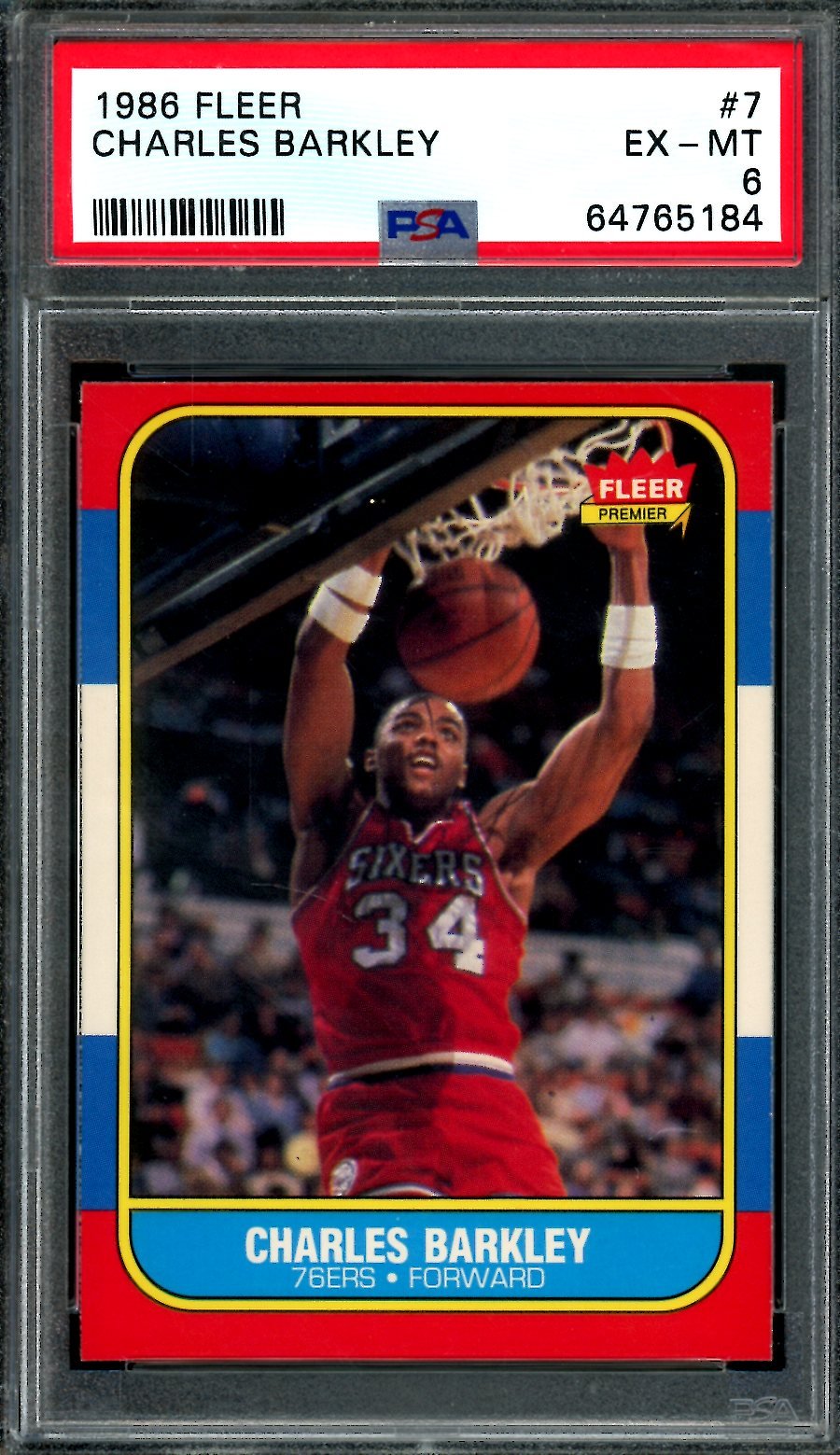 1986 Fleer Charles Barkley PSA 6 76ers - Trading Card Market
