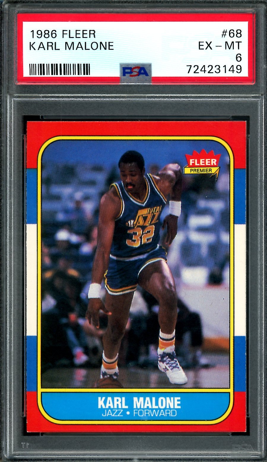 1986 Fleer Karl Malone PSA 6 Jazz - Trading Card Market