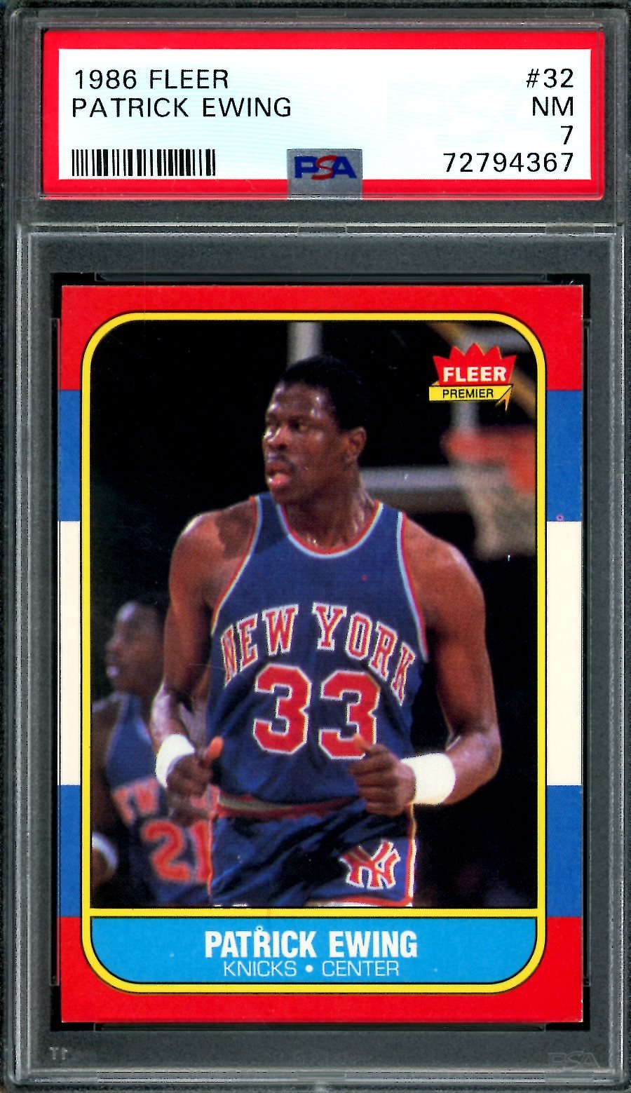 1986 Fleer Patrick Ewing PSA 7 Knicks - Trading Card Market