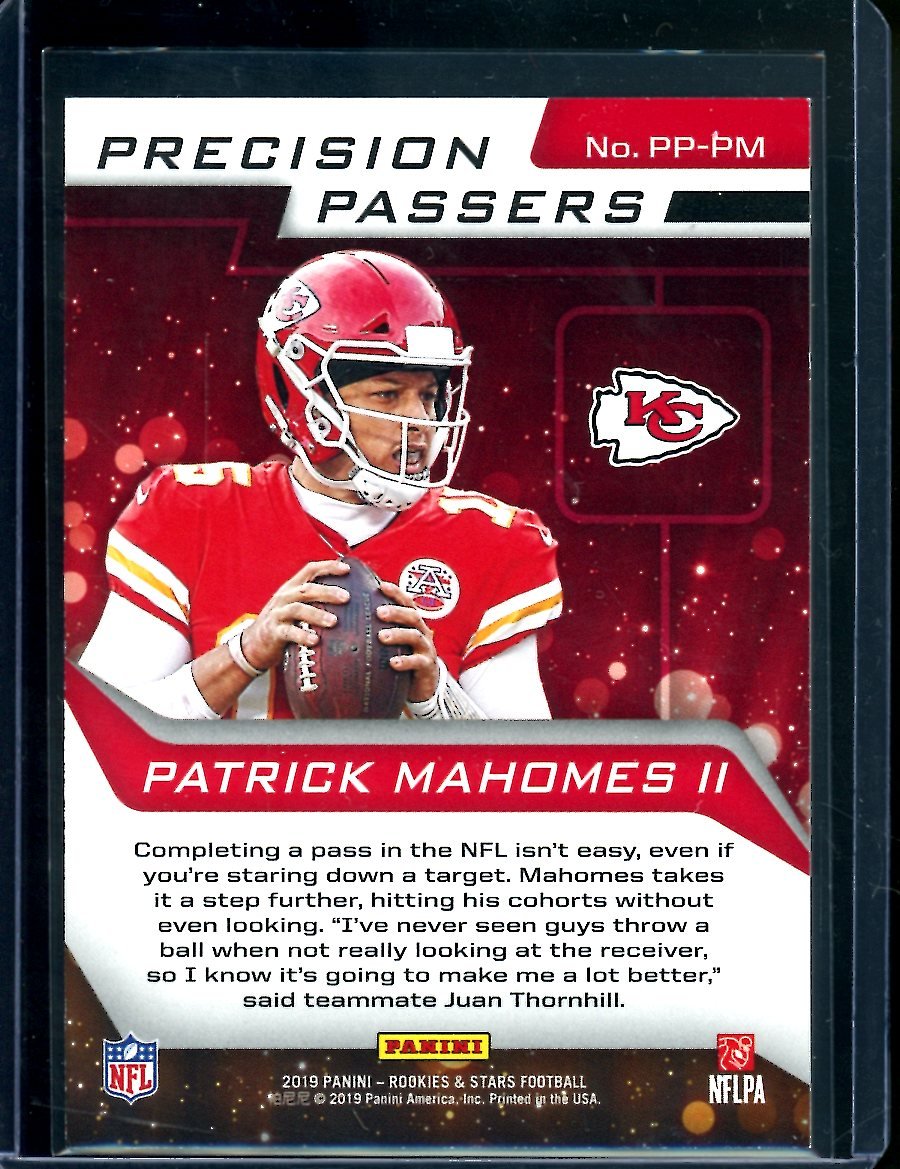 2019 Panini Rookies & Stars Patrick Mahomes Precision Passer Green /5 Chiefs - Trading Card Market