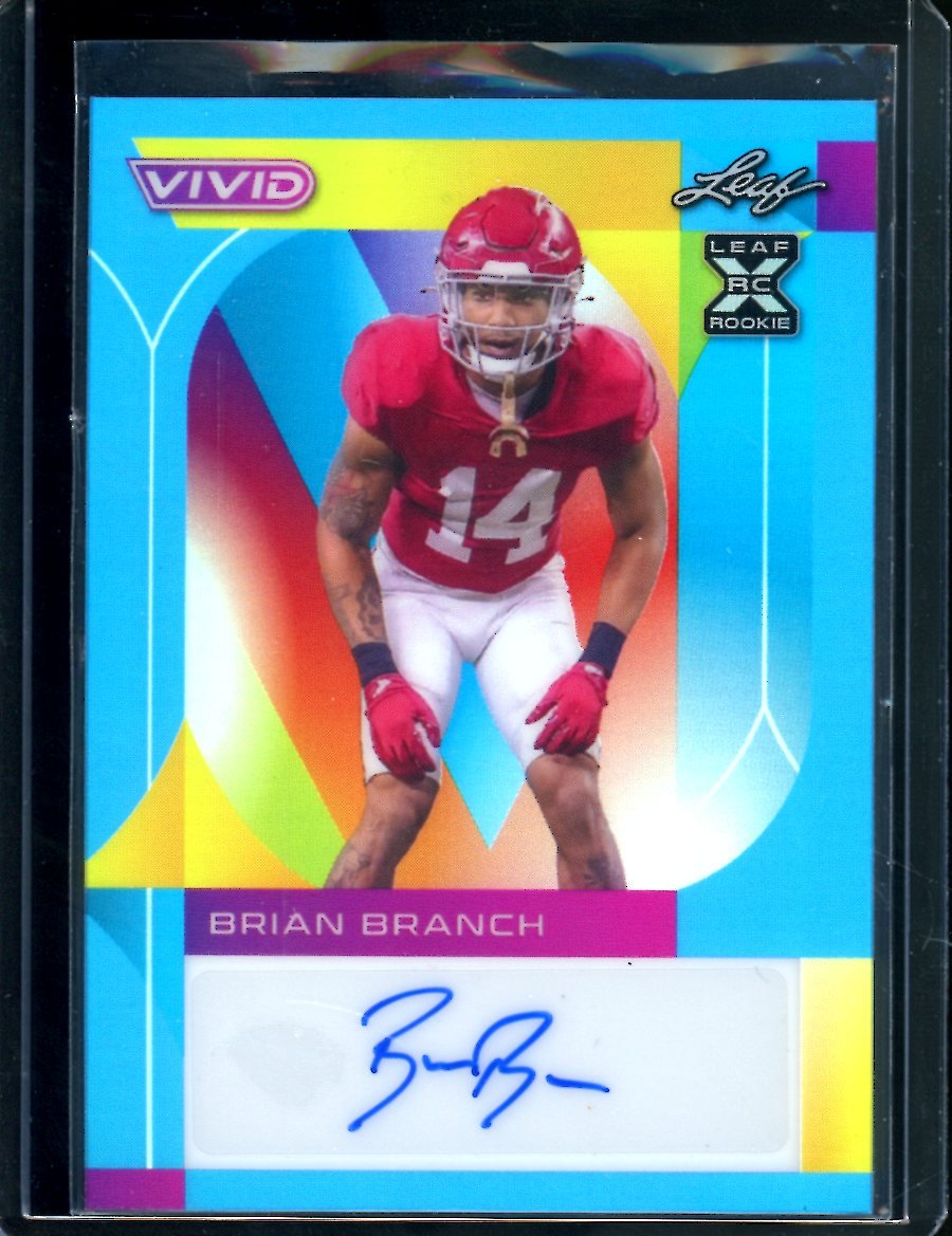 2023 Leaf Vivid Brian Branch XRC Auto 1/1 Lions