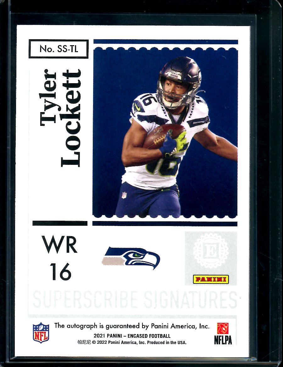 2021 Panini Encased Tyler Lockett Superscribe Signatures Auto /25 Seahawks