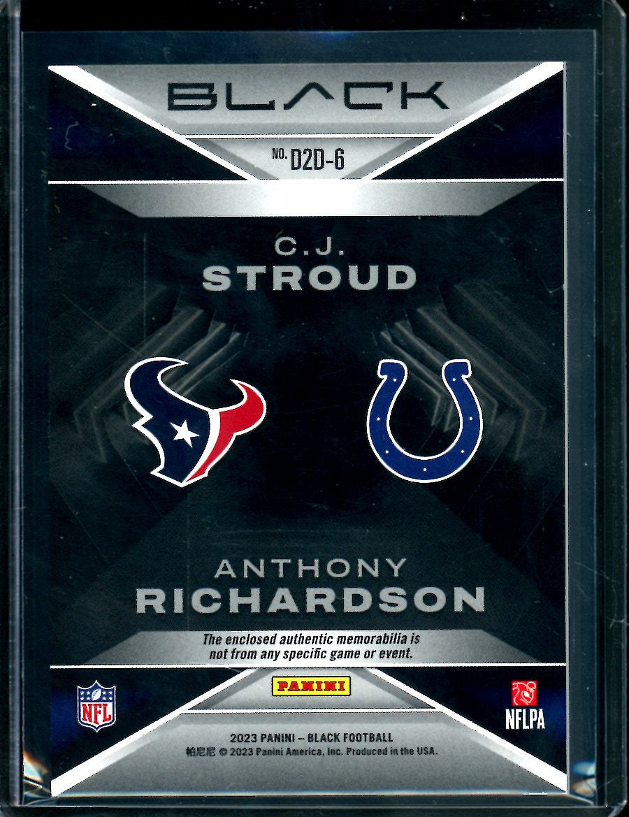 2023 Panini Black C.J. Stroud/Anthony Richardson Rookie Dusk 2 Dawn Patch /150