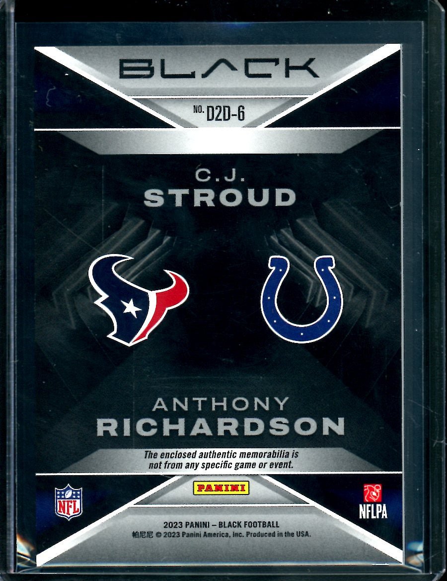 2023 Panini Black C.J. Stroud/Anthony Richardson Rookie Dusk 2 Dawn Patch /150 - Trading Card Market