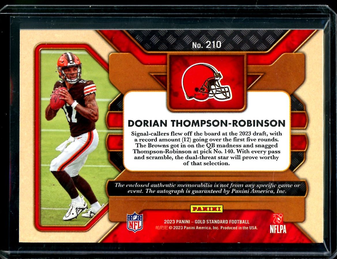 2023 Panini Gold Standard Dorian Thompson Robinson Rookie RPA /199 Browns - Trading Card Market