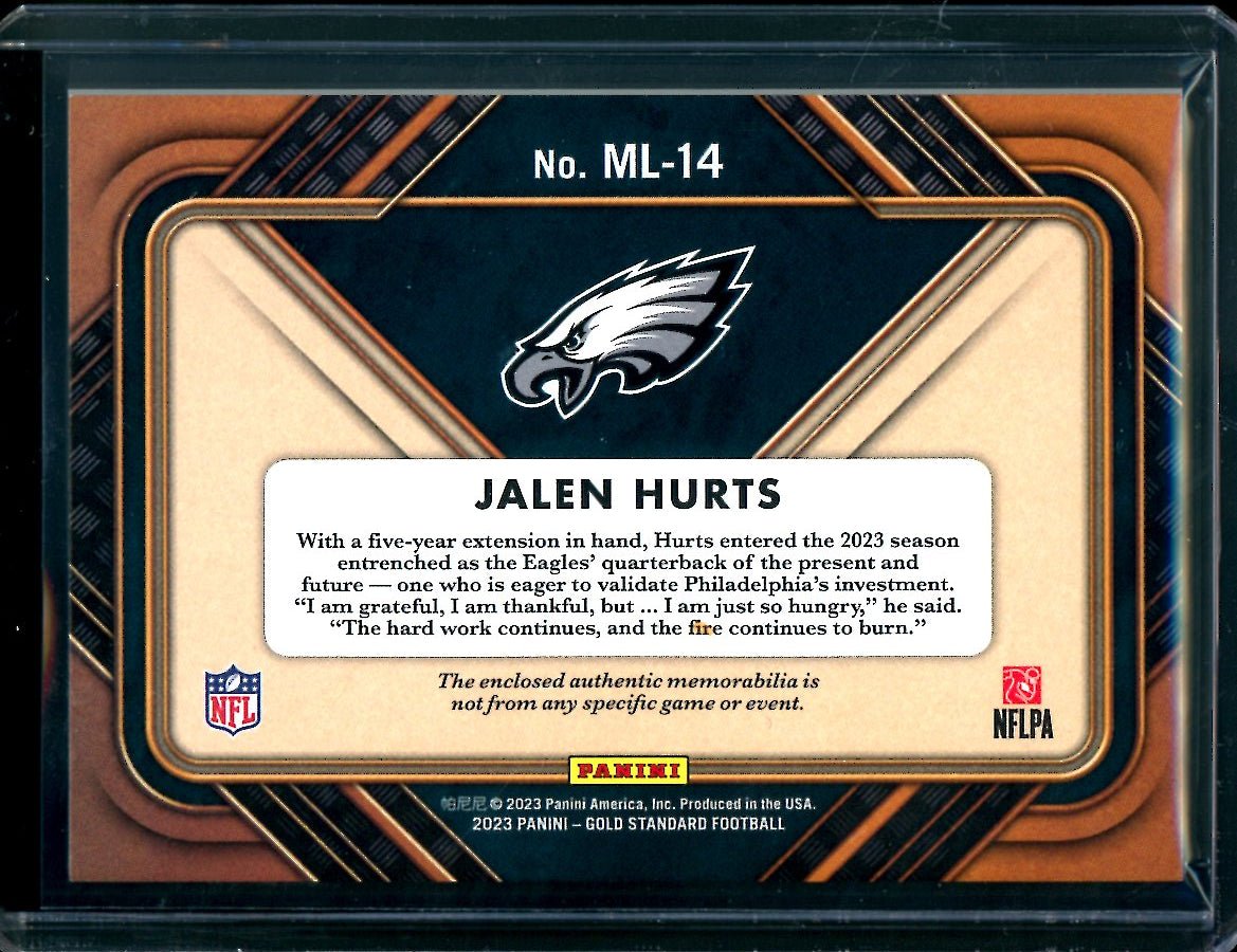 2023 Panini Gold Standard Jalen Hurts Mother Lode Patch /299 Eagles - Trading Card Market