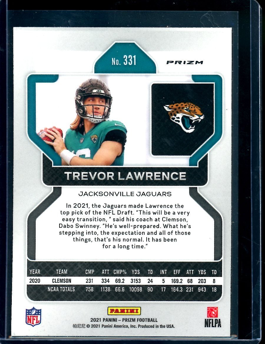2021 Panini Prizm Trevor Lawrence Rookie Orange Laser Jaguars