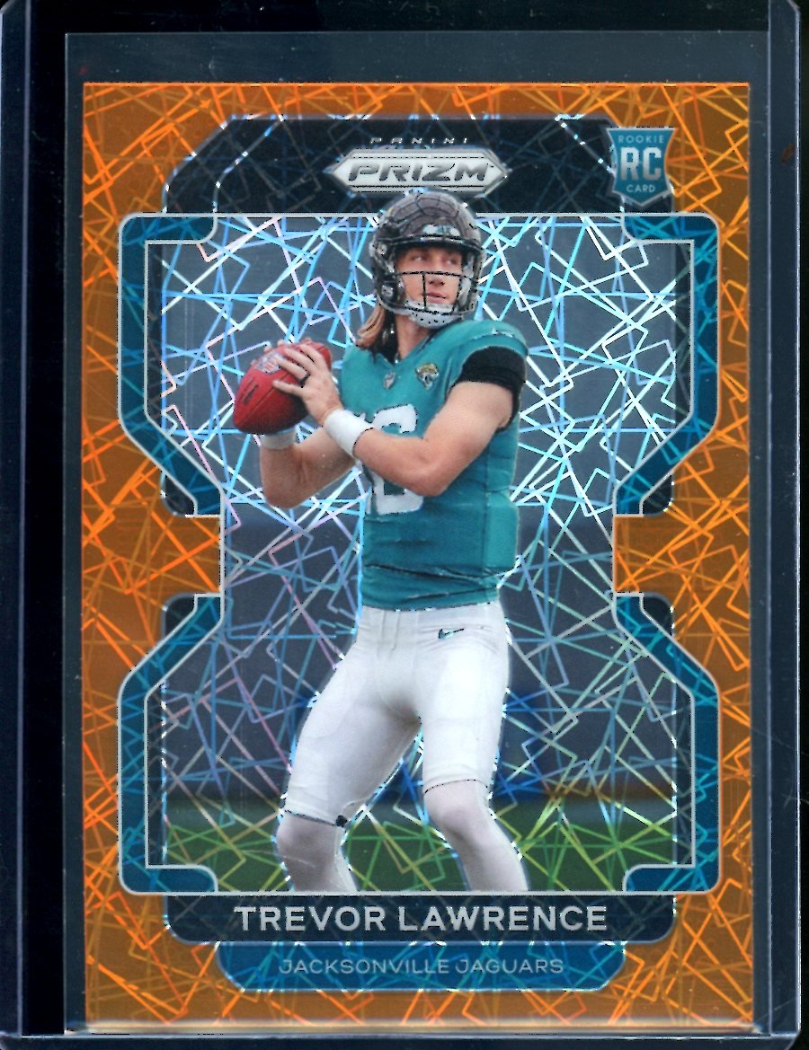 2021 Panini Prizm Trevor Lawrence Rookie Orange Laser Jaguars