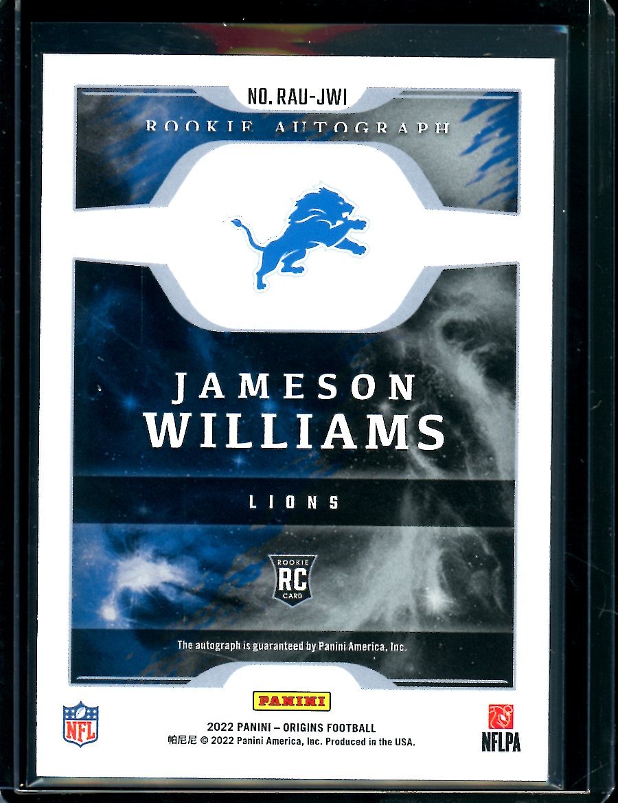 2022 Panini Origins Jameson Williams Rookie Auto Lions - Trading Card Market