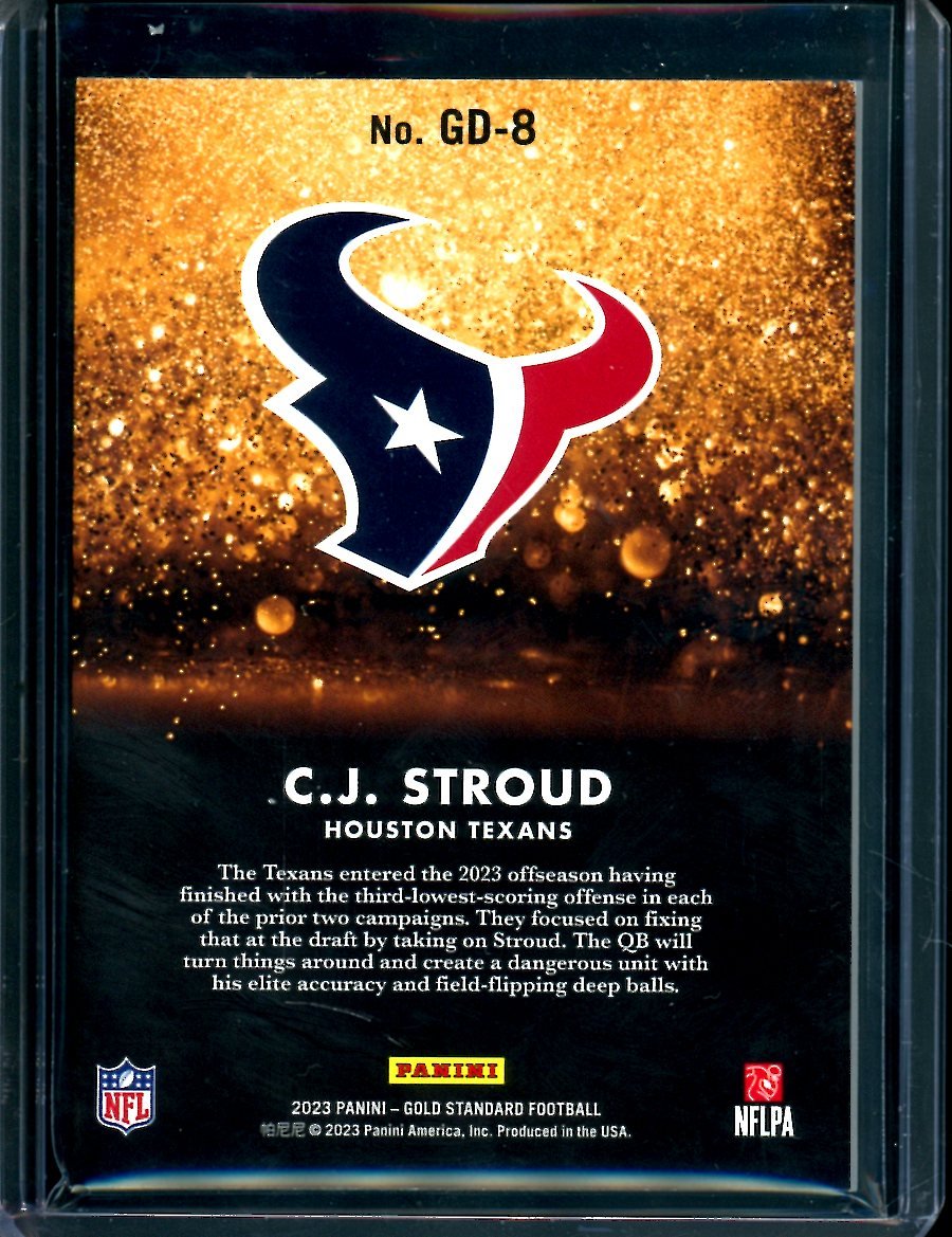 2023 Panini Gold Standard C.J. Stroud Rookie Gold Dust /24 Texans - Trading Card Market
