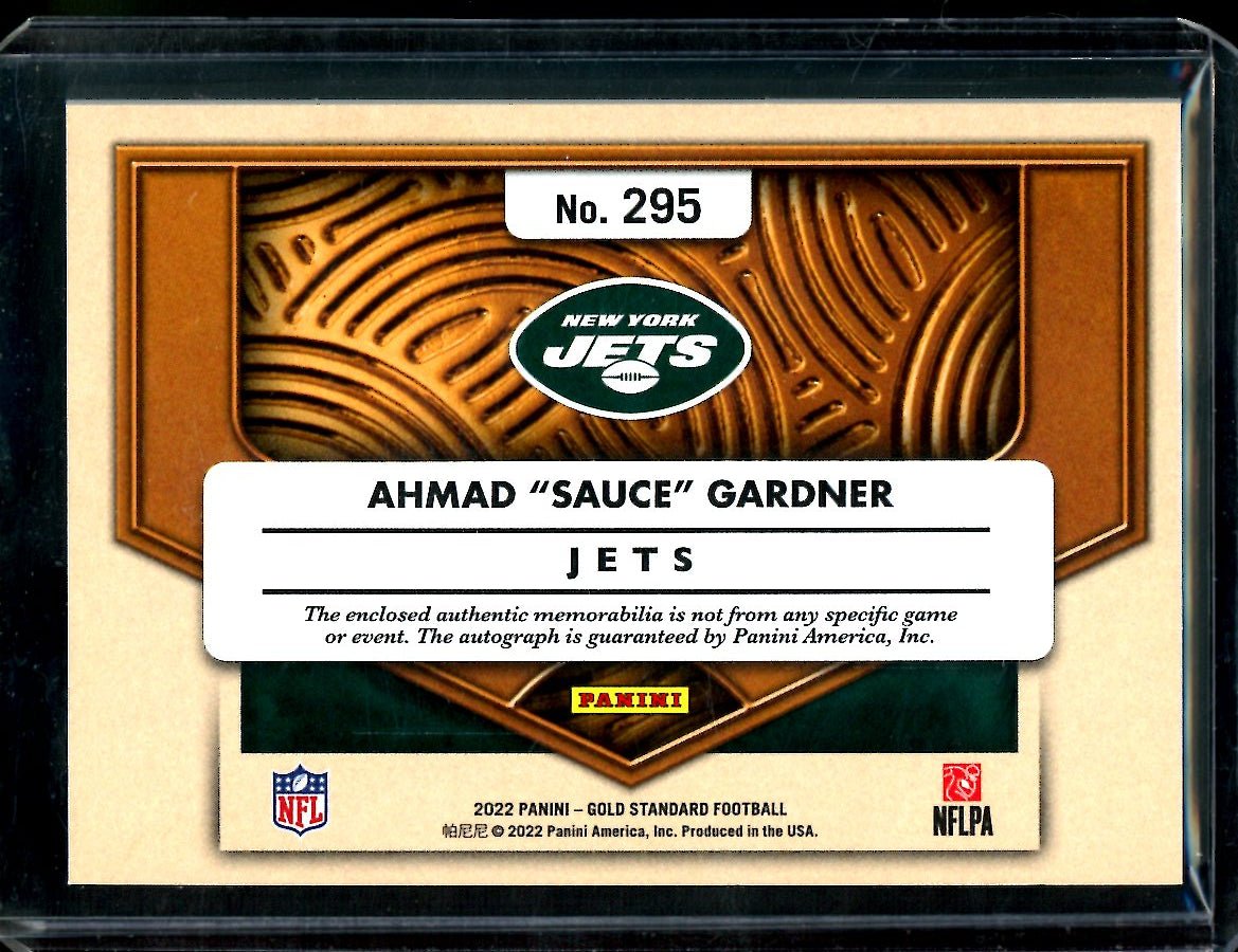 2022 Panini Gold Standard Sauce Gardner Rookie RPA /149 Jets - Trading Card Market