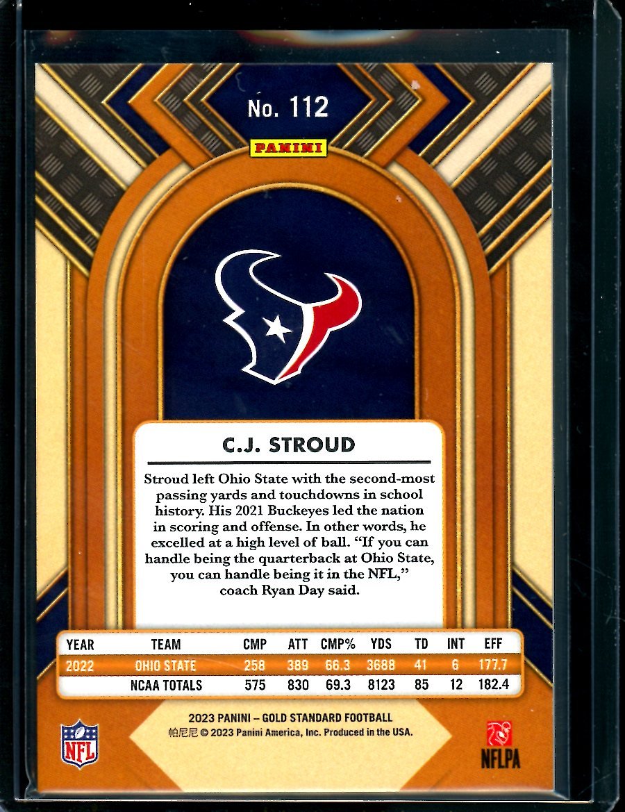 2023 Panini Gold Standard C.J. Stroud Rookie /99 Texans - Trading Card Market
