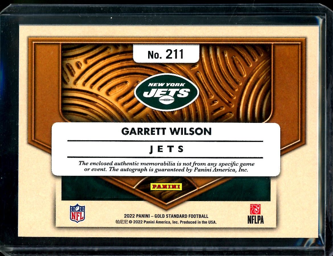 2022 Panini Gold Standard Garrett Wilson Rookie RPA /199 Jets - Trading Card Market