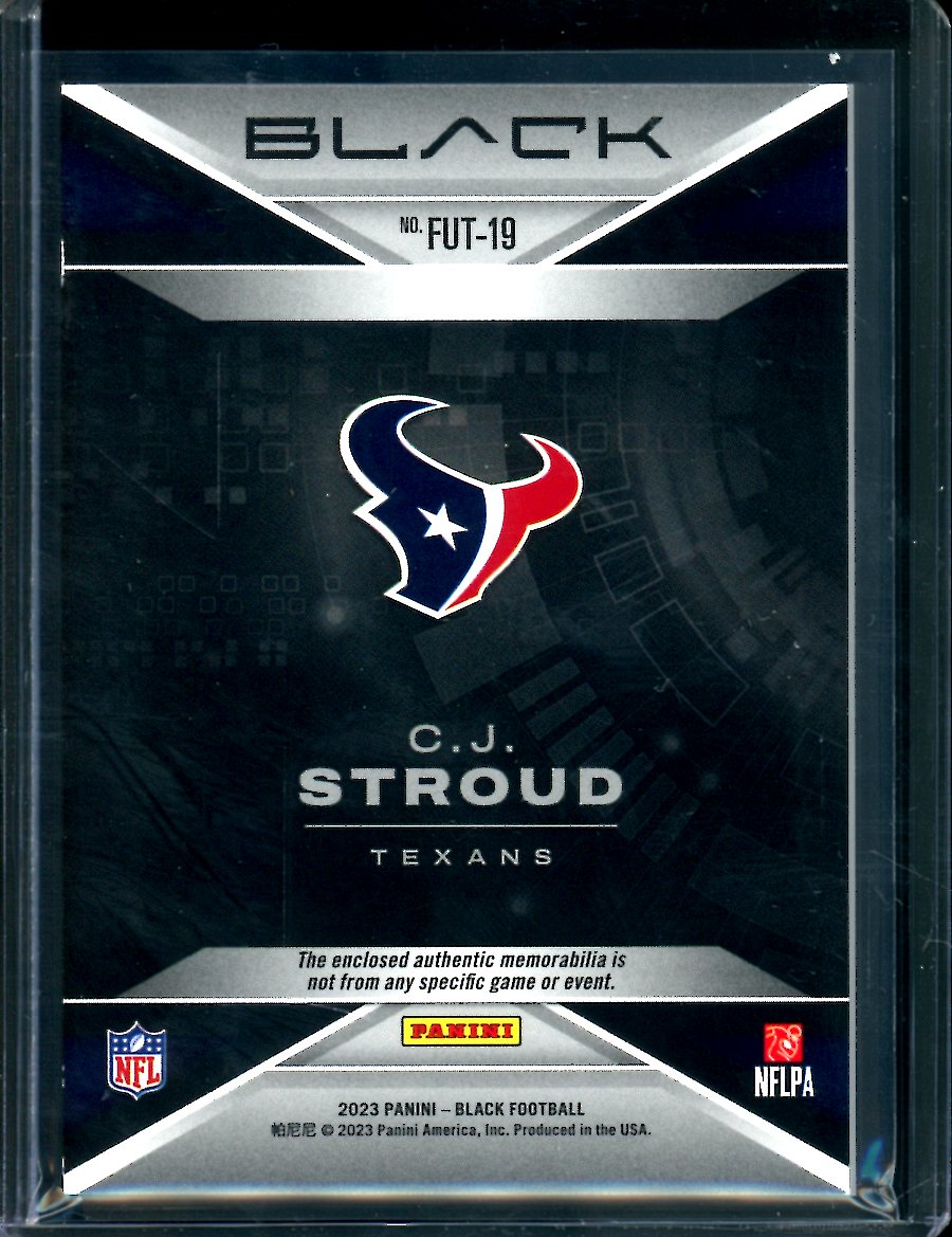 2023 Panini Black C.J. Stroud Rookie Futuristic Patch /10 Texans